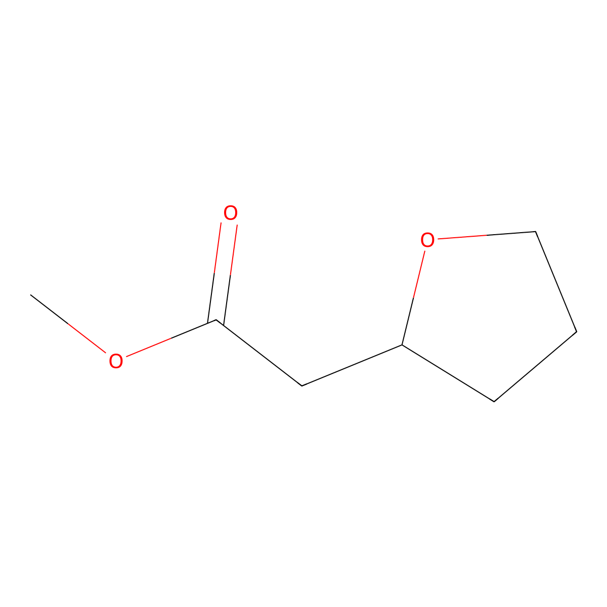 Methyl 2-(tetrahydrofuran-2-yl)acetate molecular structure, CAS 2018-85-1