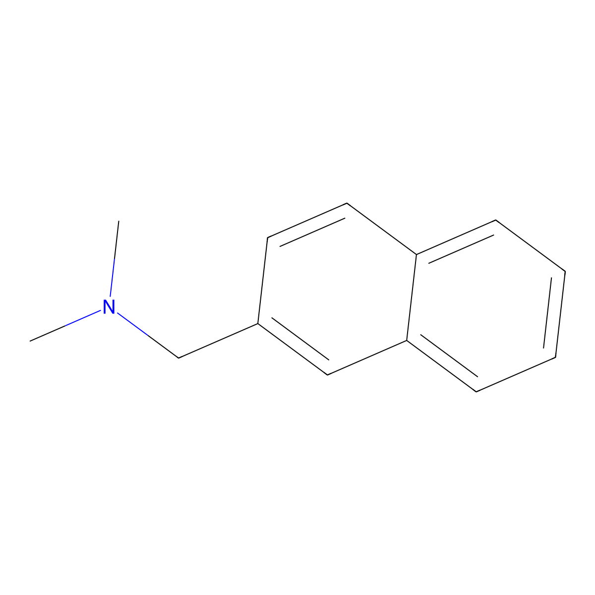 n,n-Dimethyl-1-(naphthalen-2-yl)methanamine molecular structure, CAS 2018-89-5