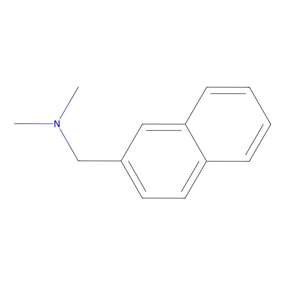 n,n-Dimethyl-1-(naphthalen-2-yl)methanamine molecular structure, CAS 2018-89-5