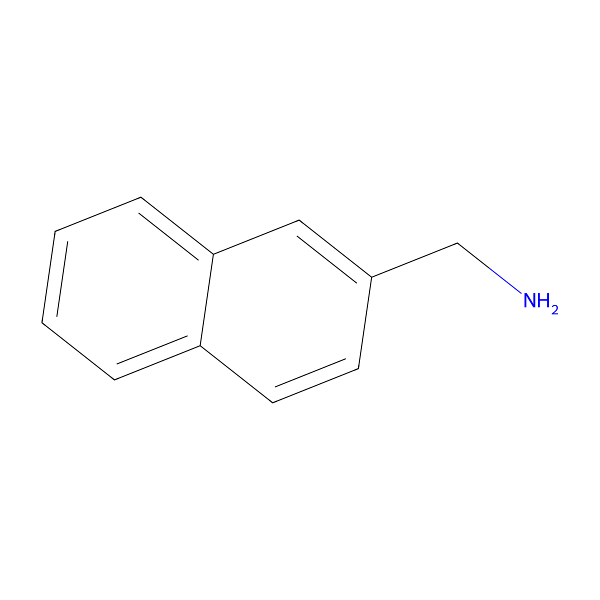 1-(2-Naphthyl)methanamine molecular structure, CAS 2018-90-8