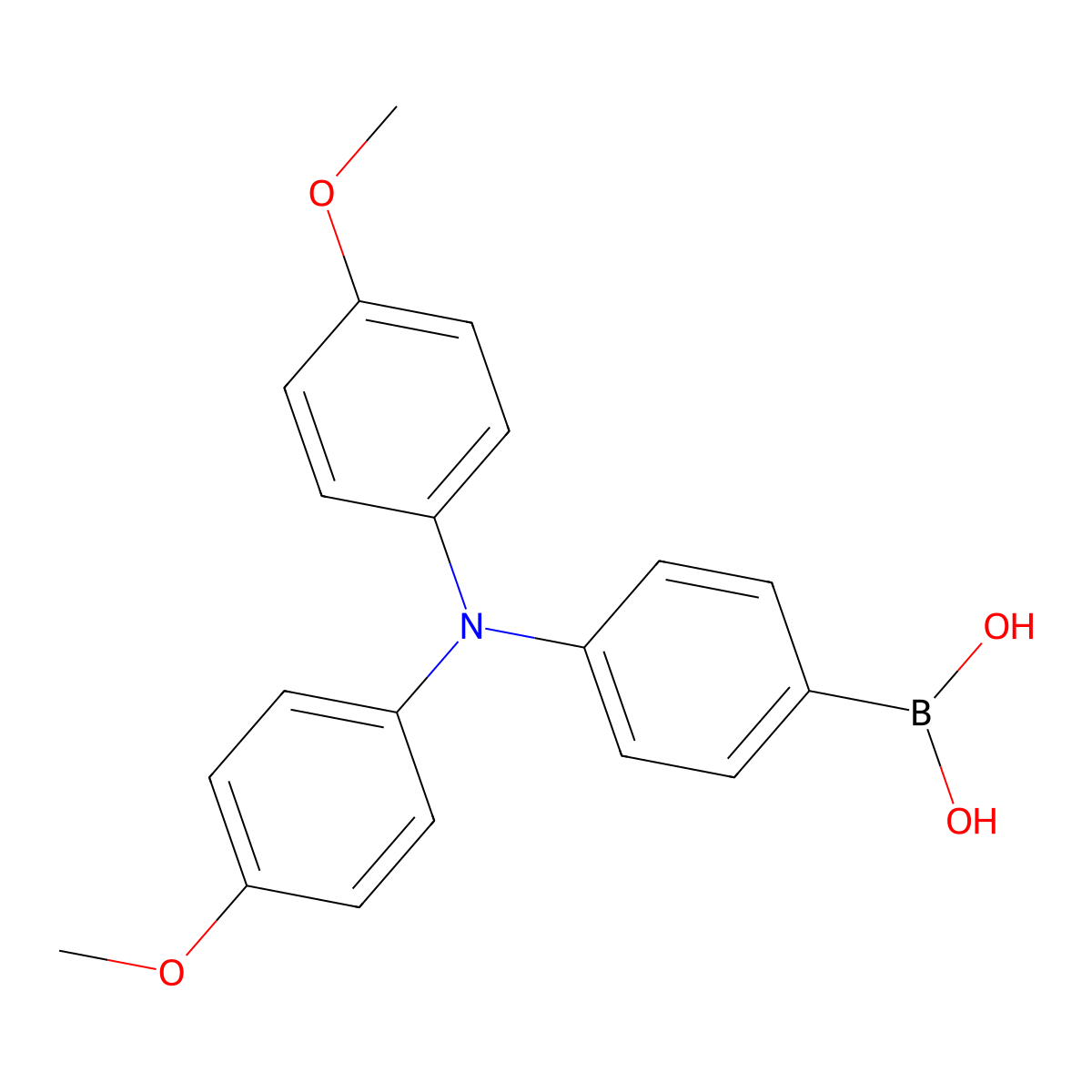 [4-[Bis(4-methoxyphenyl)amino]phenyl]boronic Acid (contains varying amounts of Anhydride) molecular structure, CAS 201802-29-1