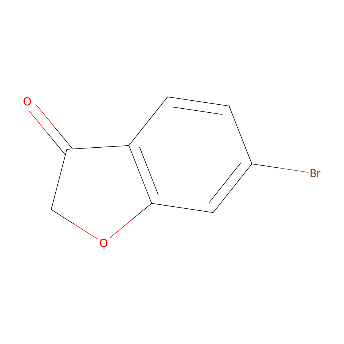 6-Bromo-1-benzofuran-3(2H)-one molecular structure, CAS 201809-69-0