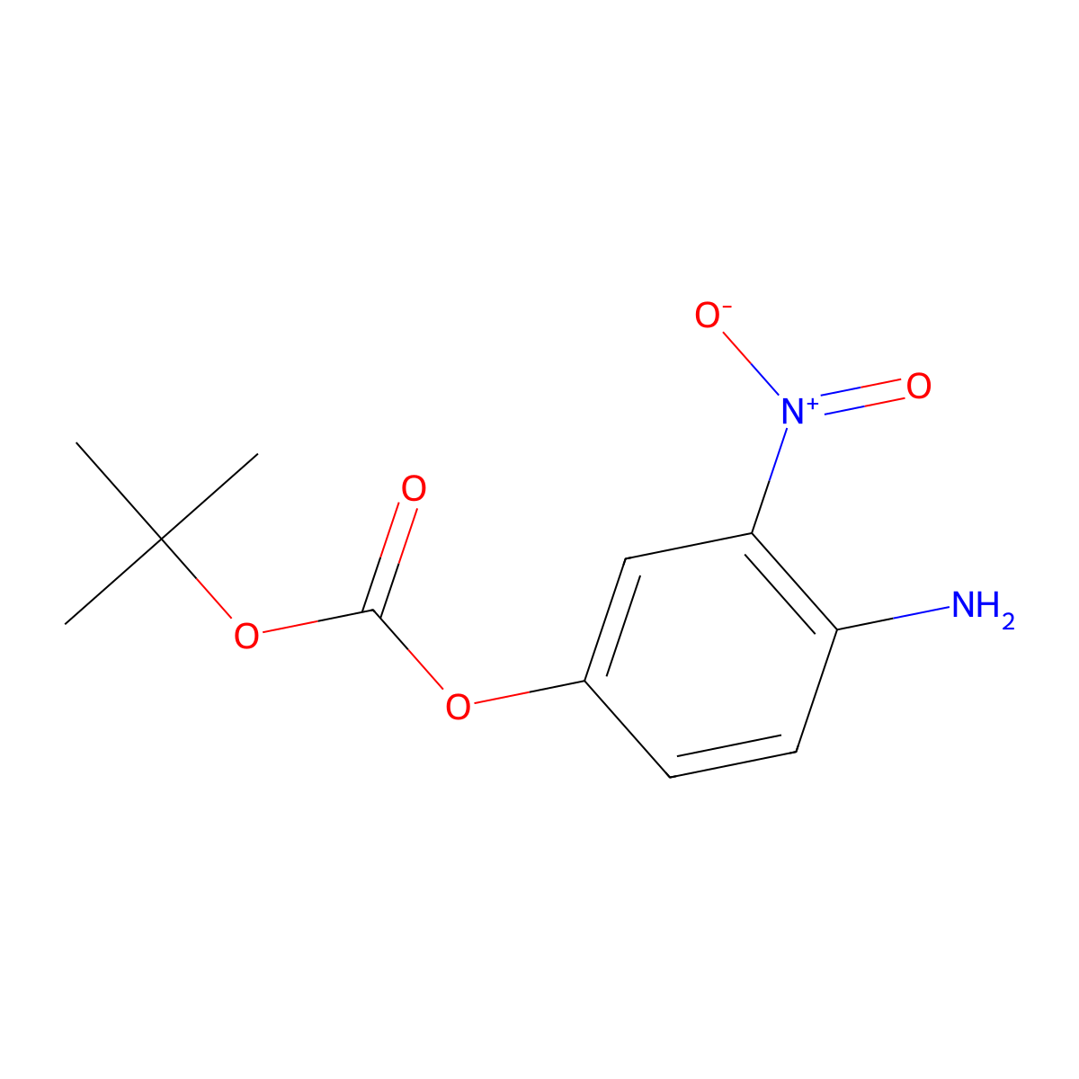 4-Amino-3-nitrophenyl tert-butyl carbonate molecular structure, CAS 201811-18-9