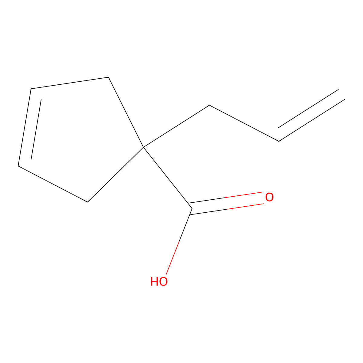 1-(Prop-2-en-1-yl)cyclopent-3-ene-1-carboxylic acid molecular structure, CAS 2018119-80-5