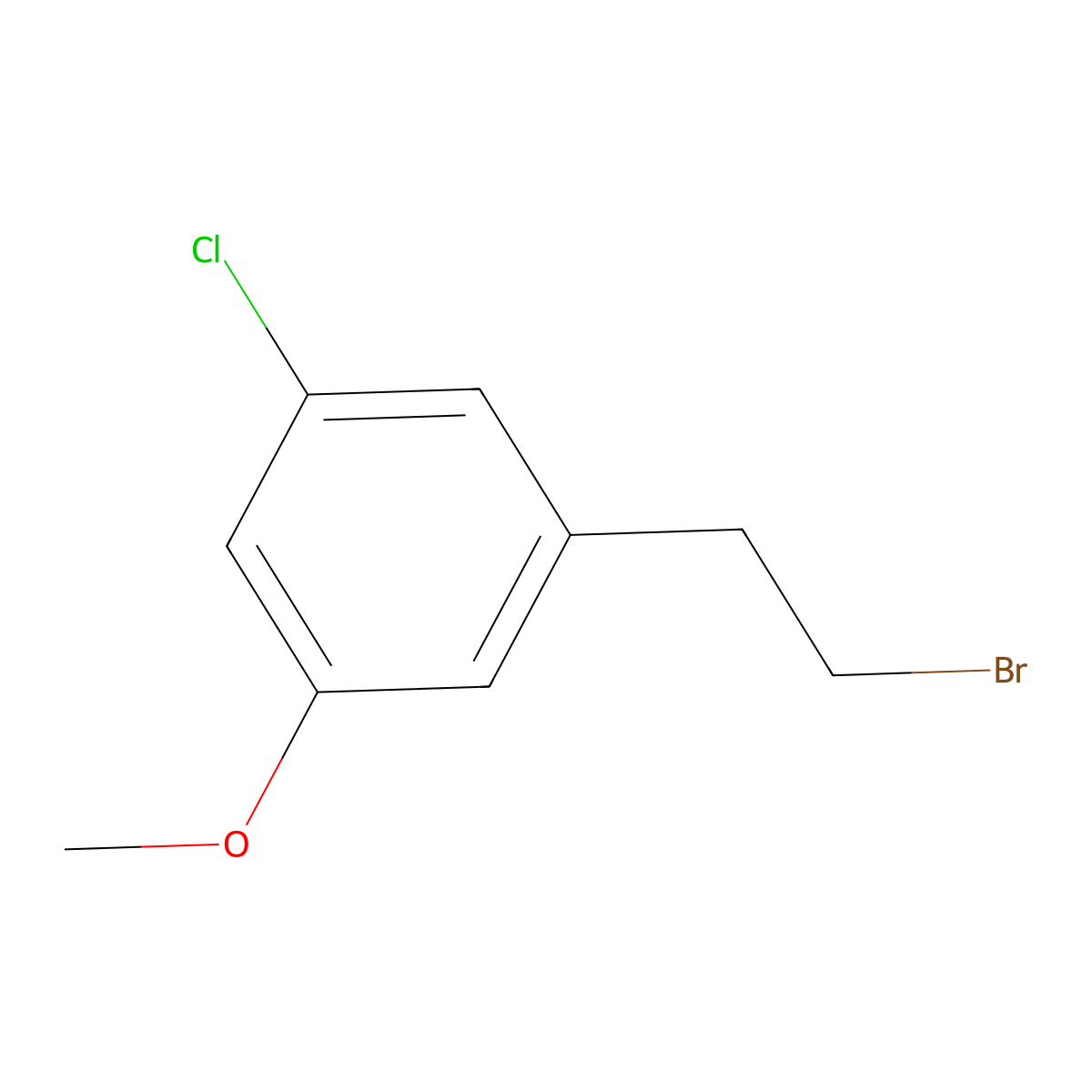 1-(2-Bromoethyl)-3-chloro-5-methoxybenzene molecular structure, CAS 2018142-88-4