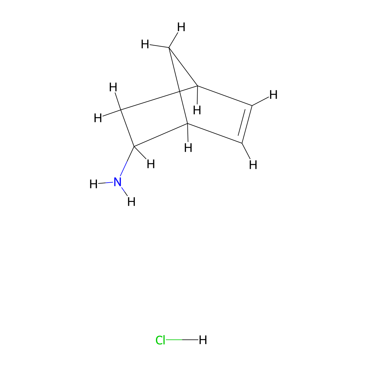 Bicyclo[2.2.1]hept-5-en-2-amine hydrochloride molecular structure, CAS 201815-59-0