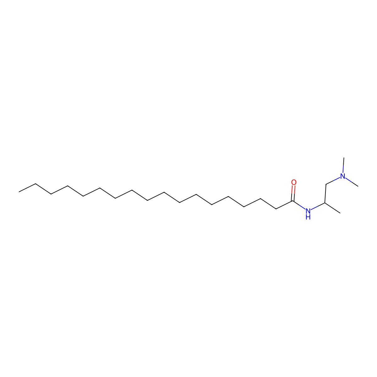 N-(2-(Dimethylamino)-1-methylethyl)octadecanamide molecular structure, CAS 20182-63-2