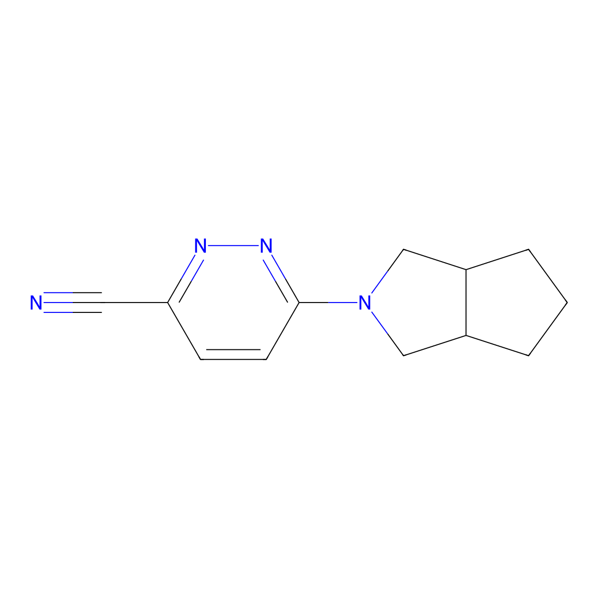 6-{Octahydrocyclopenta[c]pyrrol-2-yl}pyridazine-3-carbonitrile molecular structure, CAS 2018281-19-9