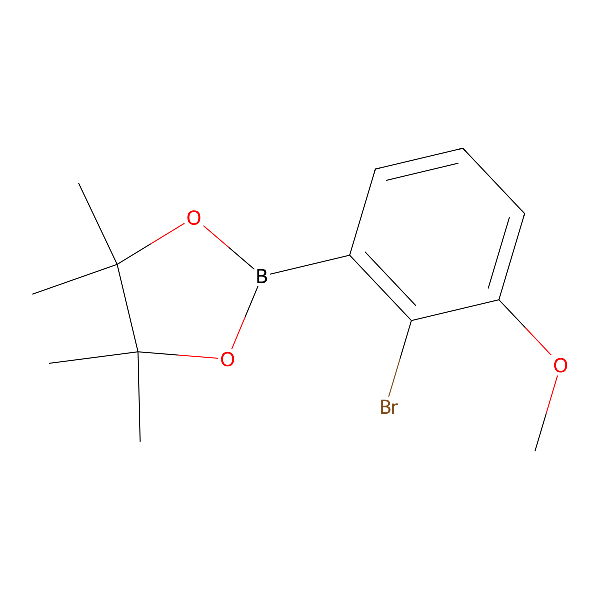 2-(2-Bromo-3-methoxyphenyl)-4,4,5,5-tetramethyl-1,3,2-dioxaborolane molecular structure, CAS 2018346-47-7