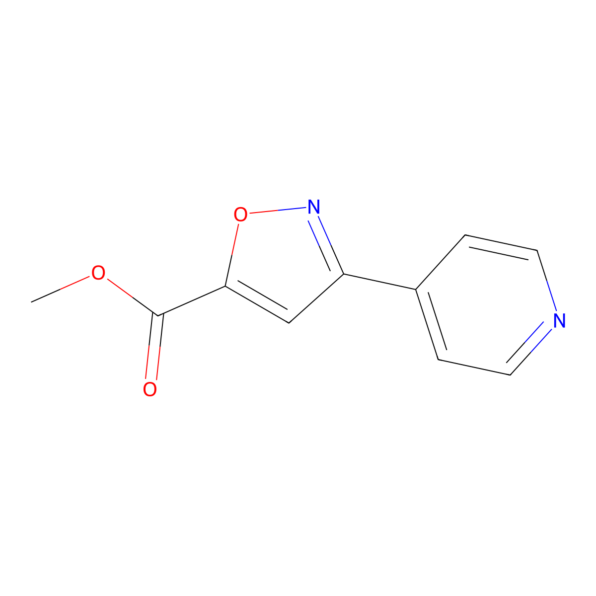 3-(4-Pyridinyl)-5-isoxazolecarboxylic acid methyl ester molecular structure, CAS 2018360-08-0