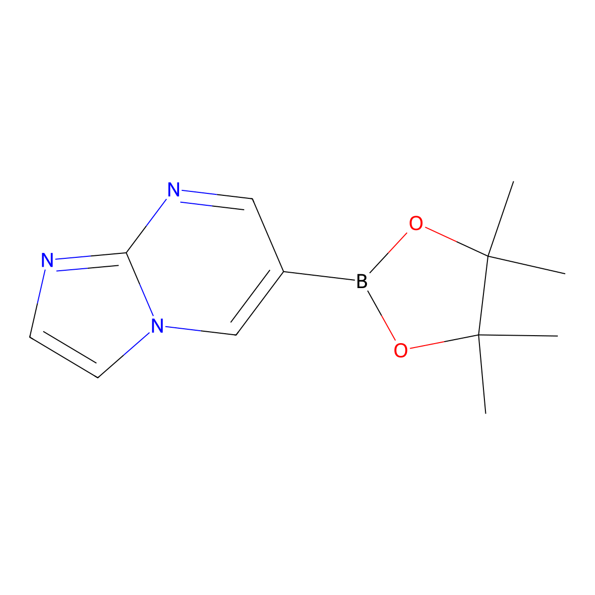 6-(Tetramethyl-1,3,2-dioxaborolan-2-yl)imidazo[1,2-a]pyrimidine molecular structure, CAS 2018362-18-8