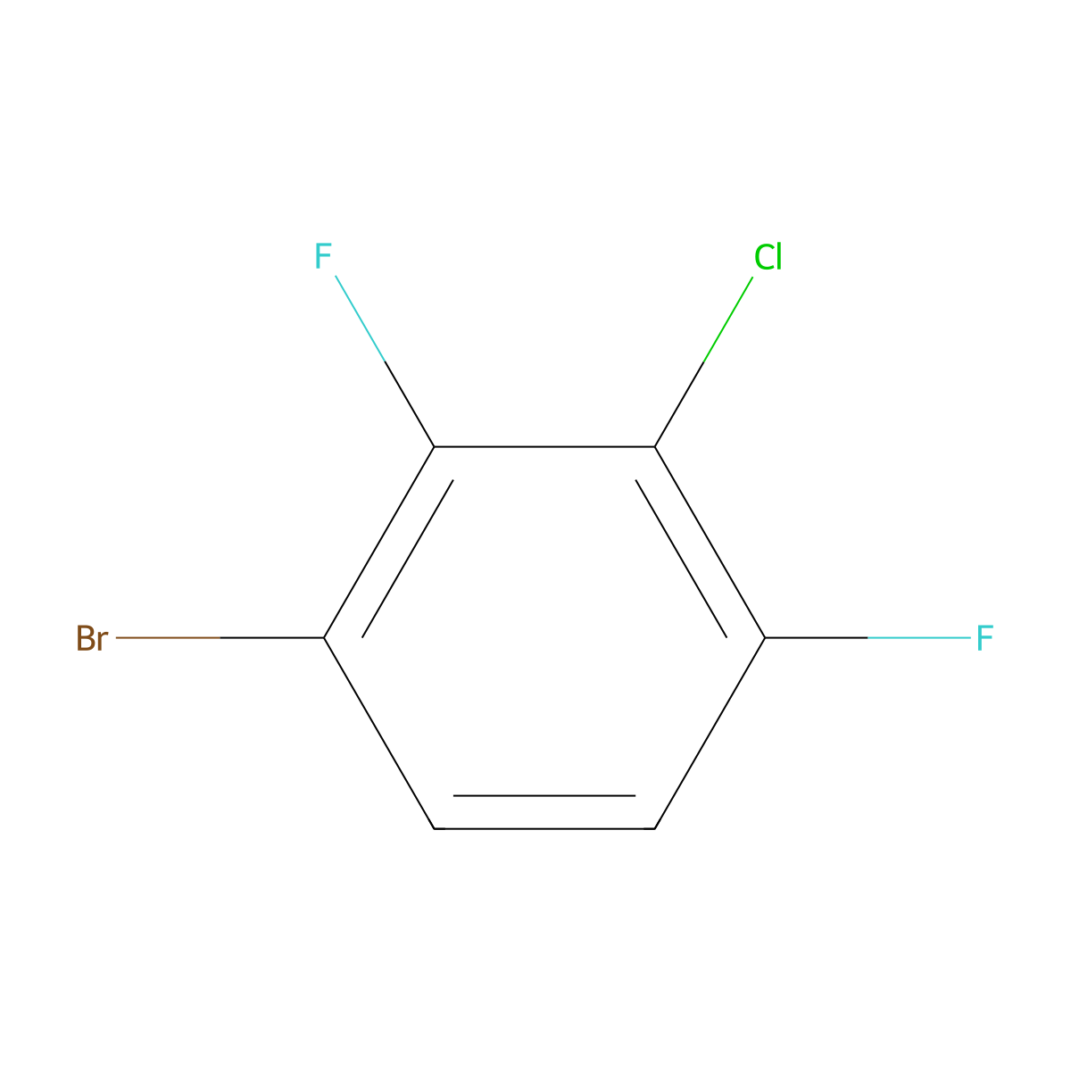 1-Bromo-3-chloro-2,4-difluorobenzene molecular structure, CAS 201849-13-0