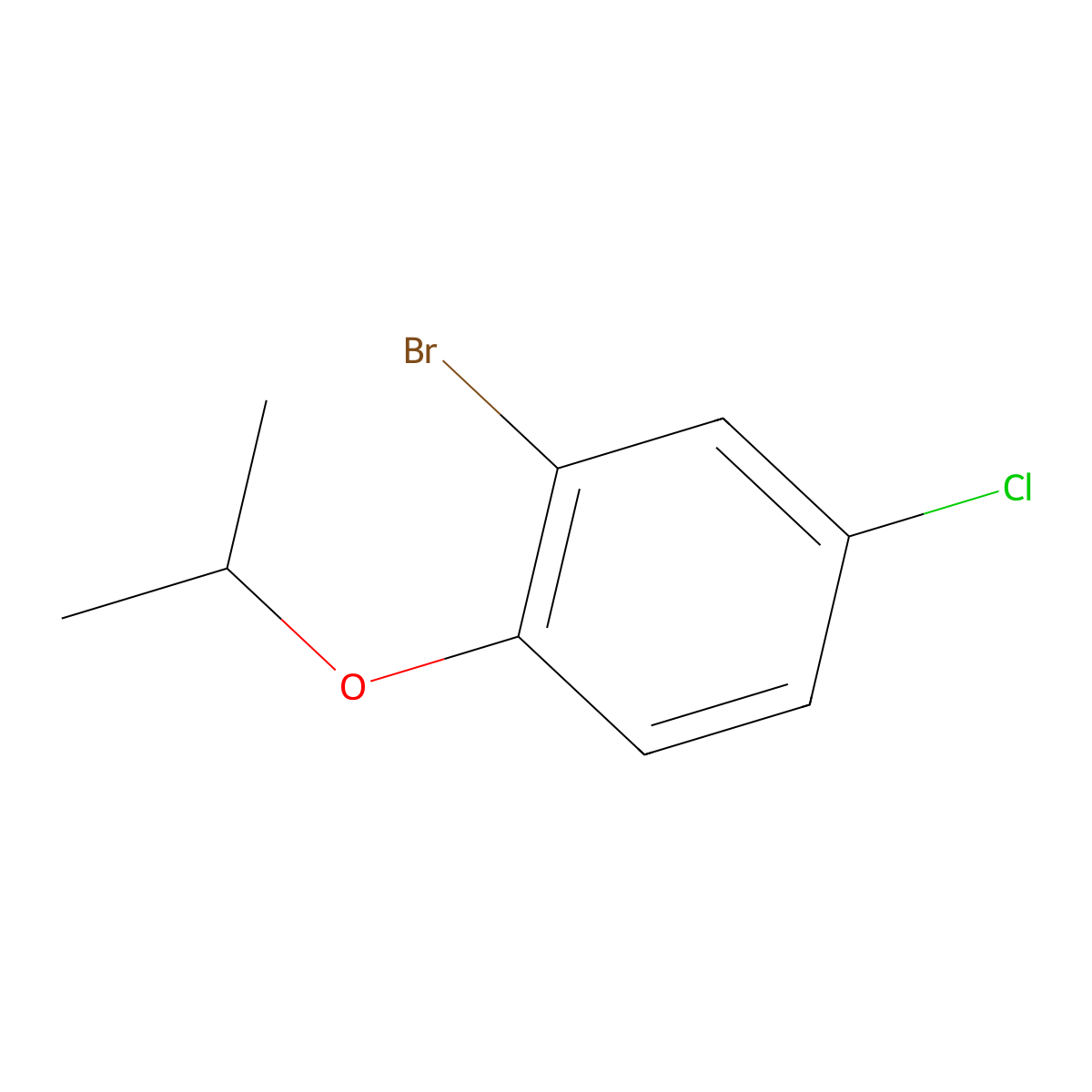 2-Bromo-4-chloro-1-isopropoxybenzene molecular structure, CAS 201849-19-6
