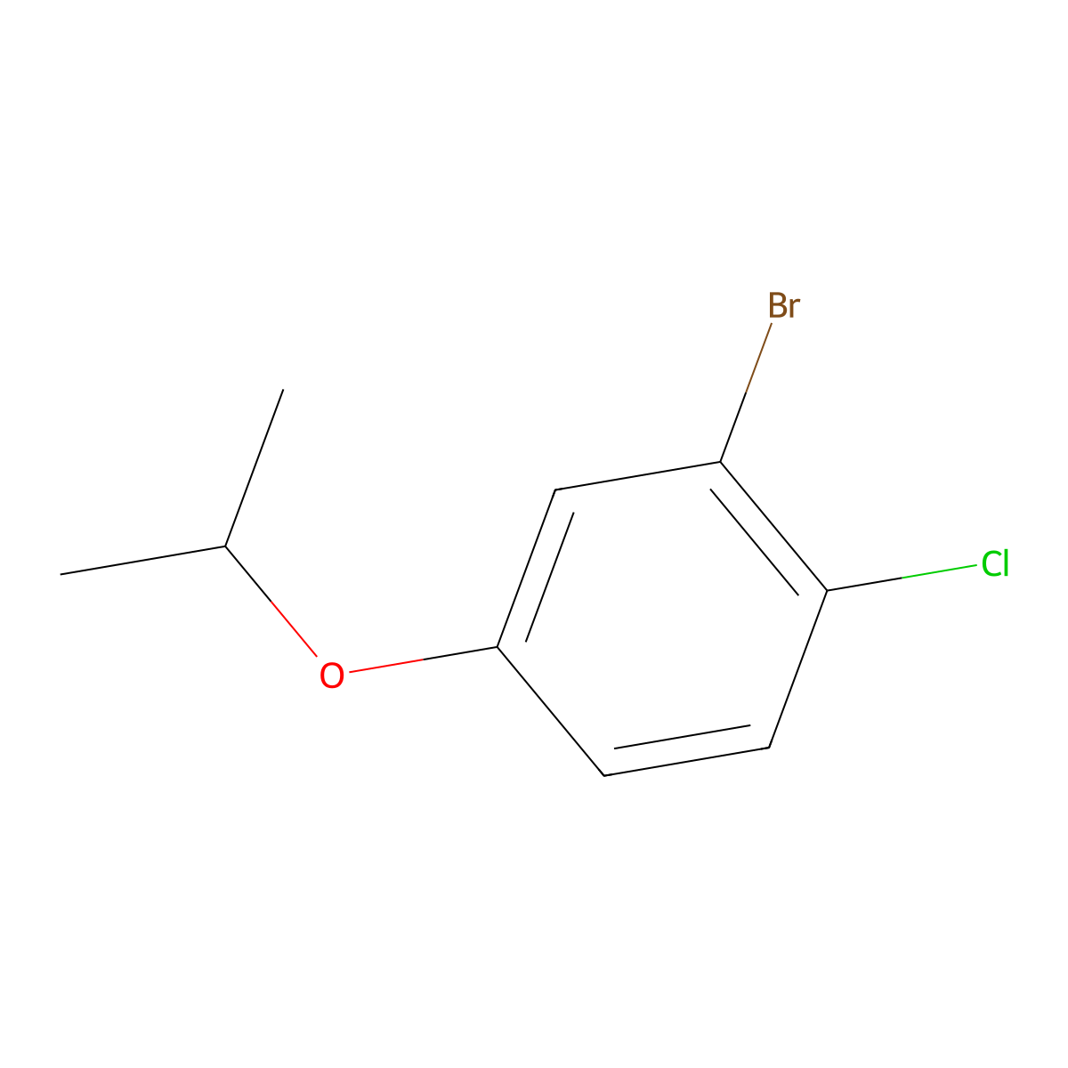 2-Bromo-1-chloro-4-isopropoxybenzene molecular structure, CAS 201849-20-9