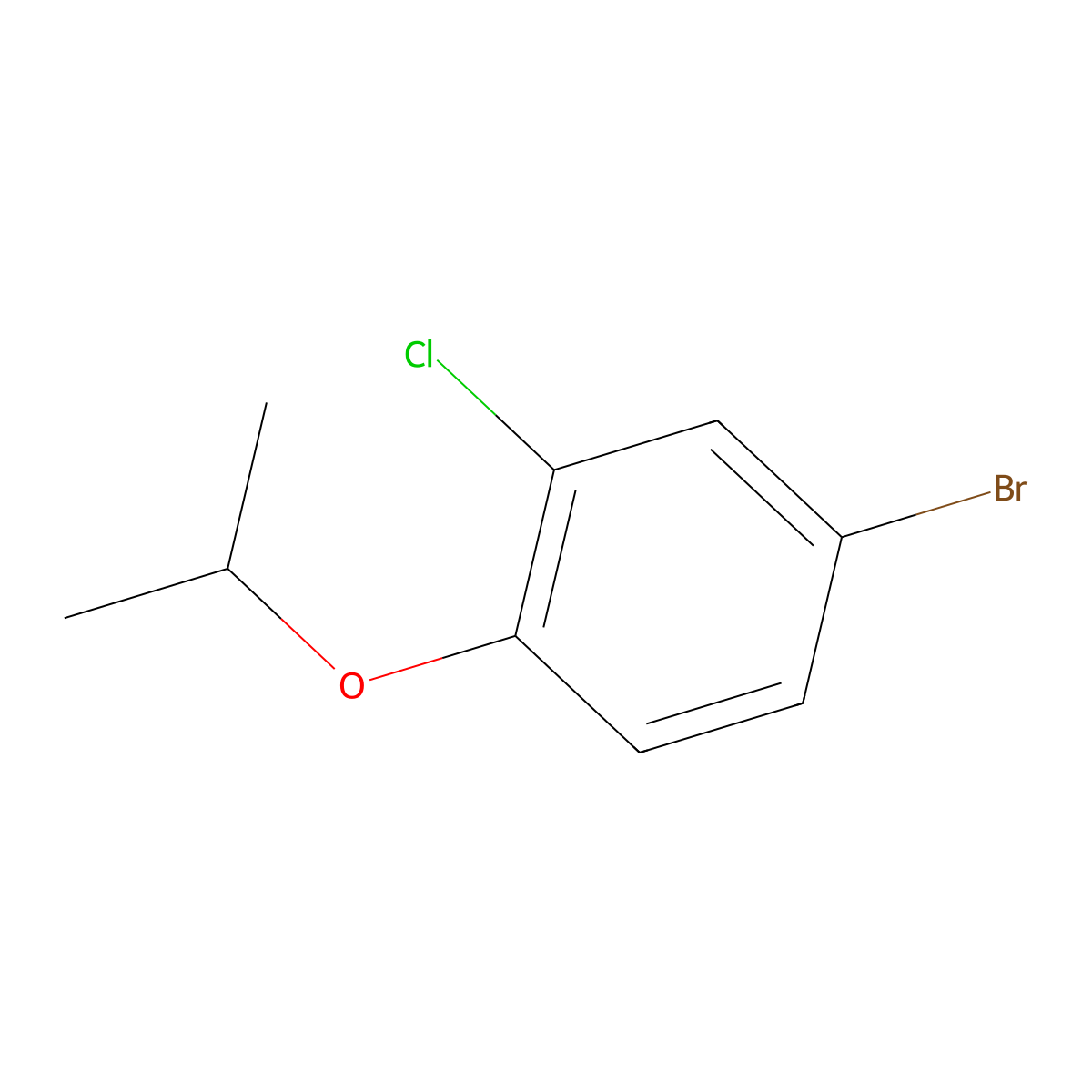 4-Bromo-2-chloro-1-isopropoxybenzene molecular structure, CAS 201849-21-0