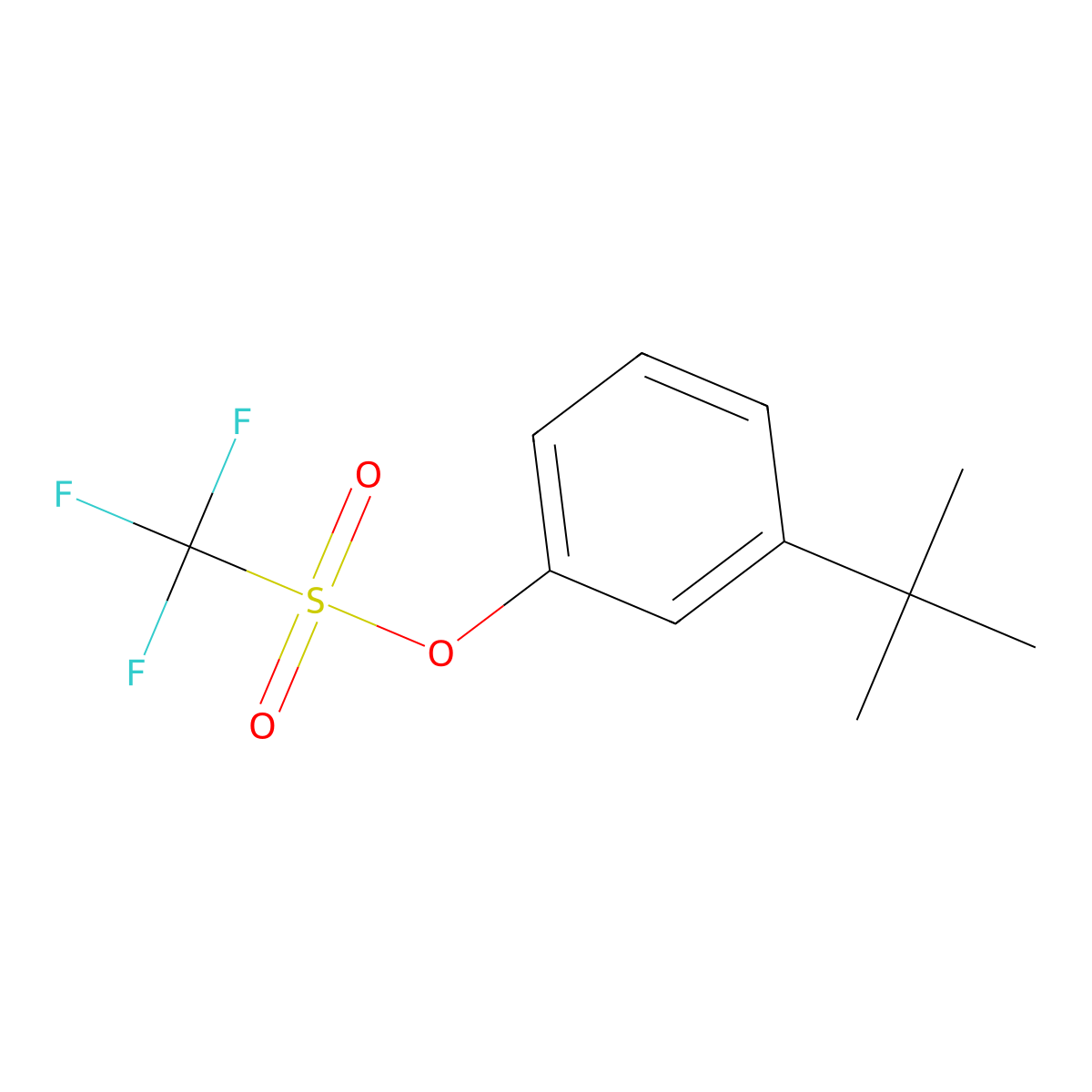 3-Tert-butylphenyl trifluoromethanesulfonate molecular structure, CAS 201851-06-1