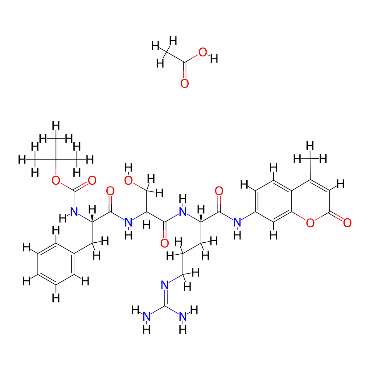 Boc-Phe-Ser-Arg-Amc-ACOH molecular structure, CAS 201851-14-1