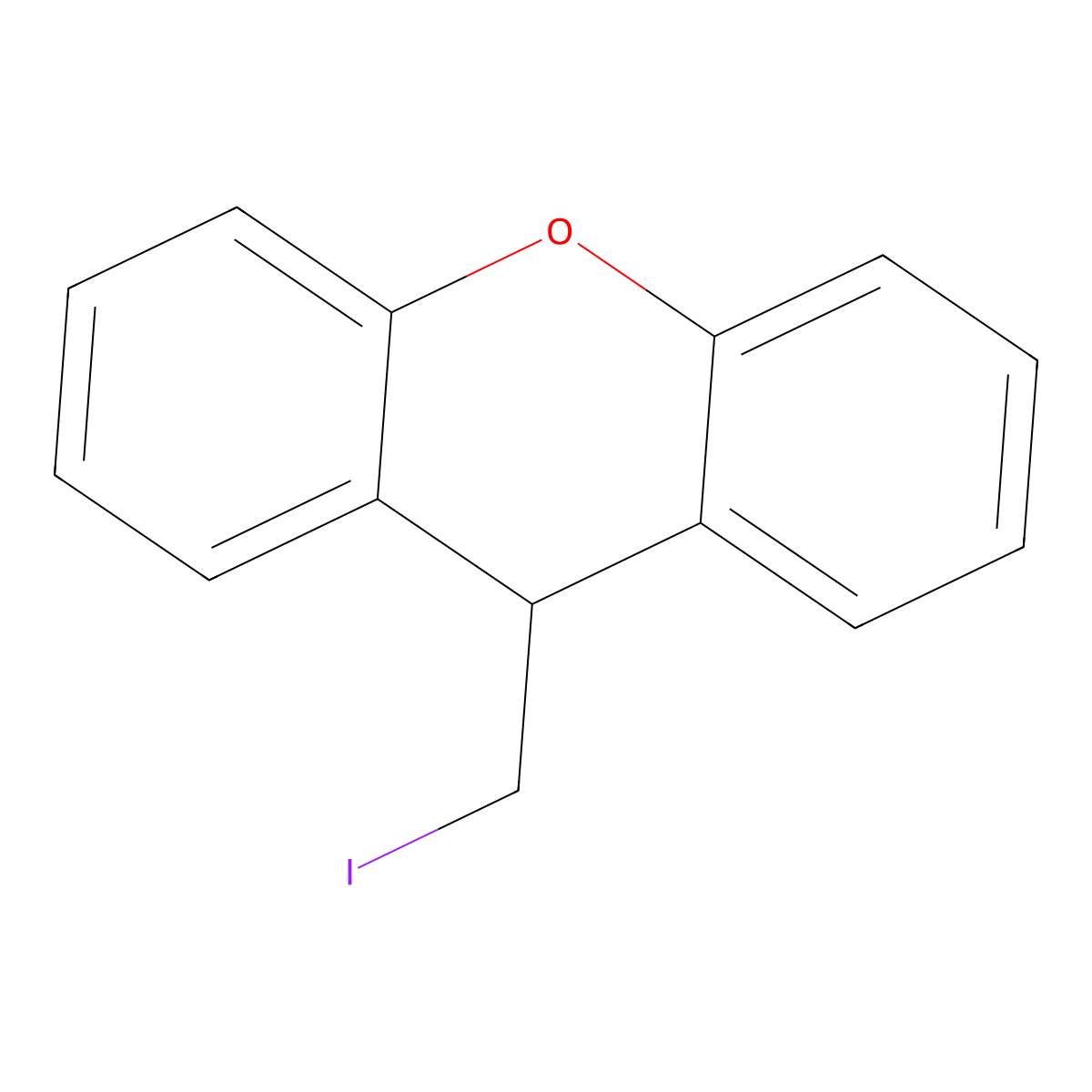 9-(iodomethyl)-9H-xanthene molecular structure, CAS 201851-33-4