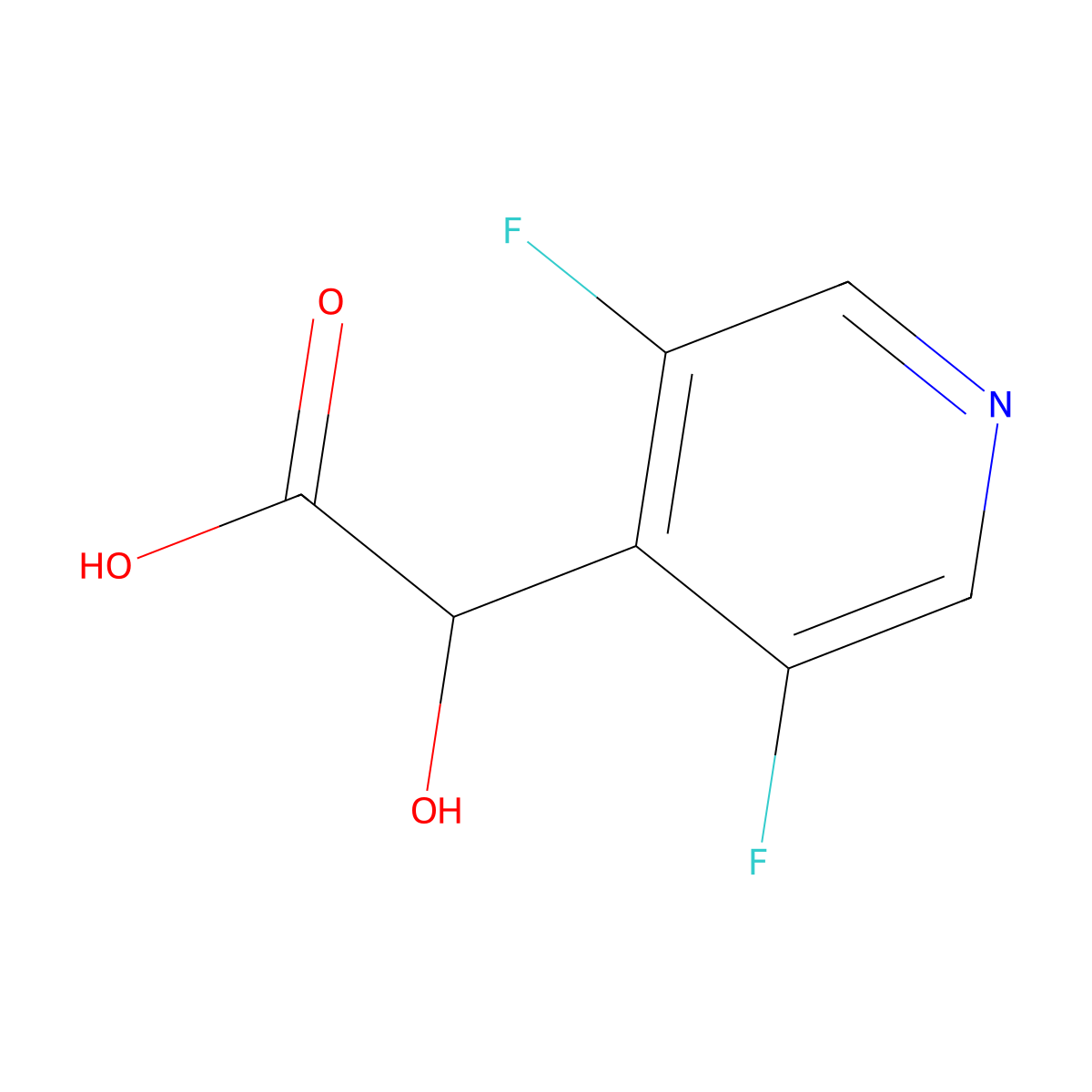 2-(3,5-Difluoropyridin-4-yl)-2-hydroxyacetic acid molecular structure, CAS 2018519-58-7