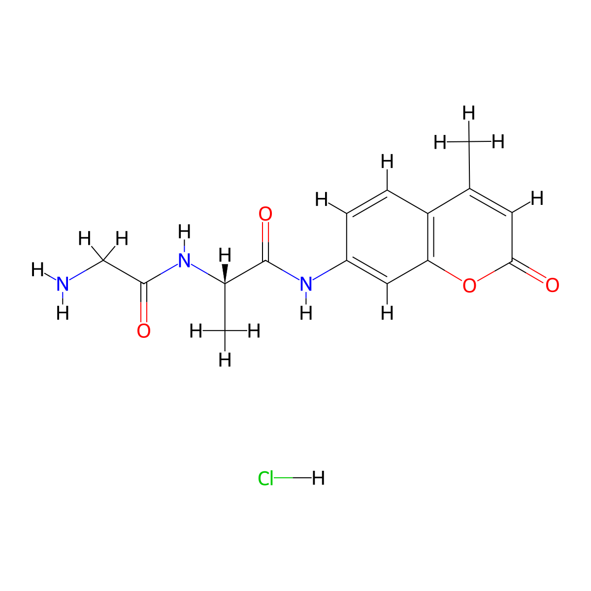 H-Gly-Ala-AMC . HCl molecular structure, CAS 201852-69-9