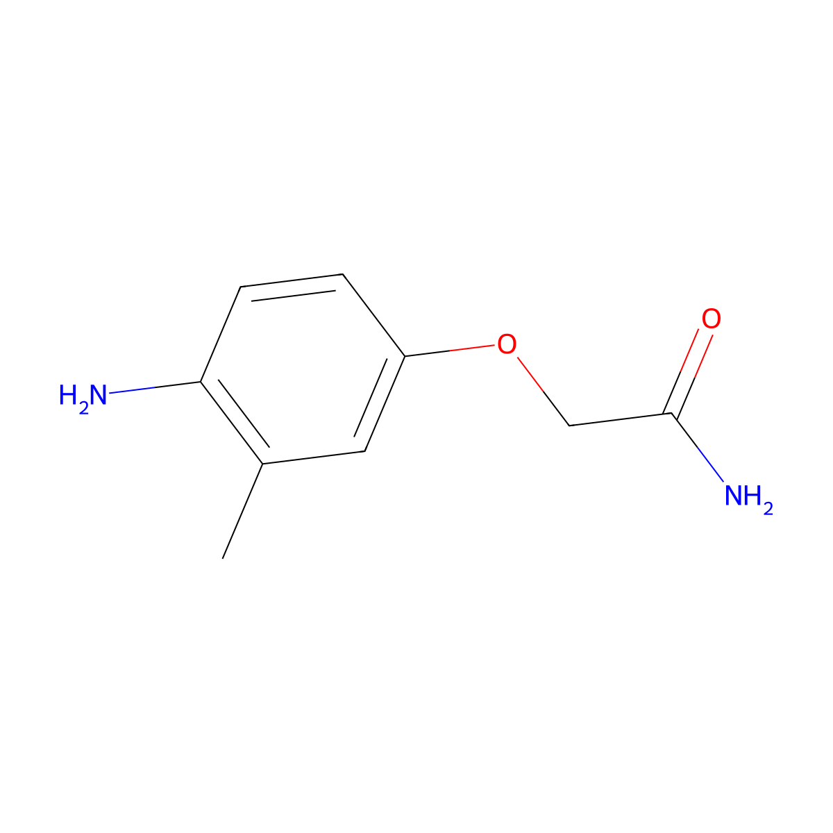 2-(4-Amino-3-methylphenoxy)acetamide molecular structure, CAS 201853-03-4