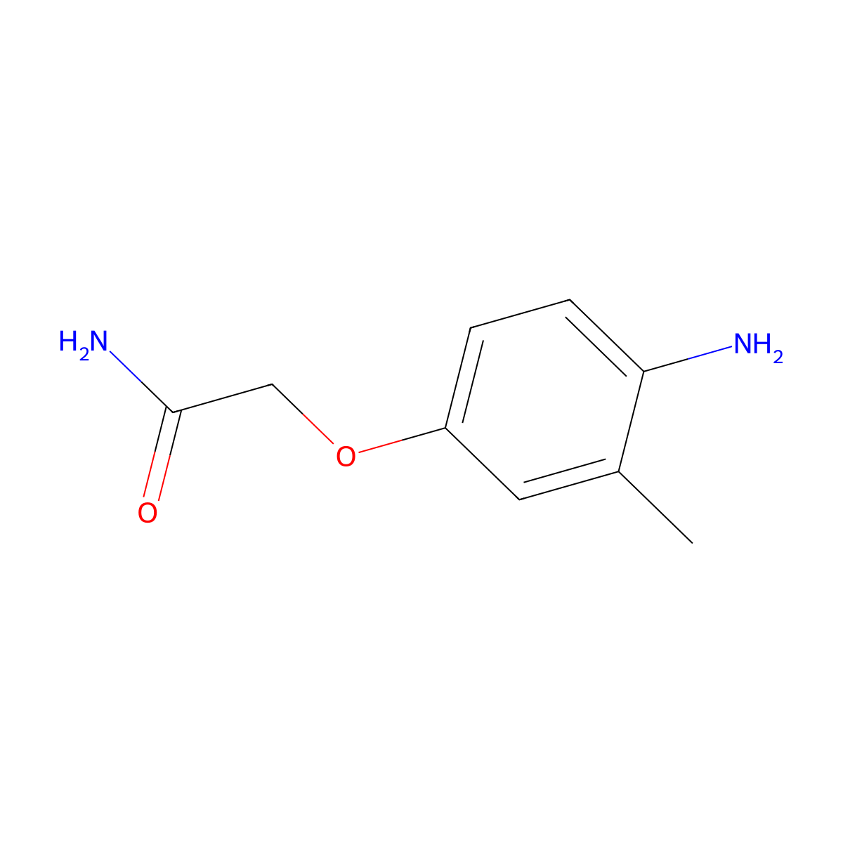2-(4-Amino-3-methylphenoxy)acetamide molecular structure, CAS 201853-03-4