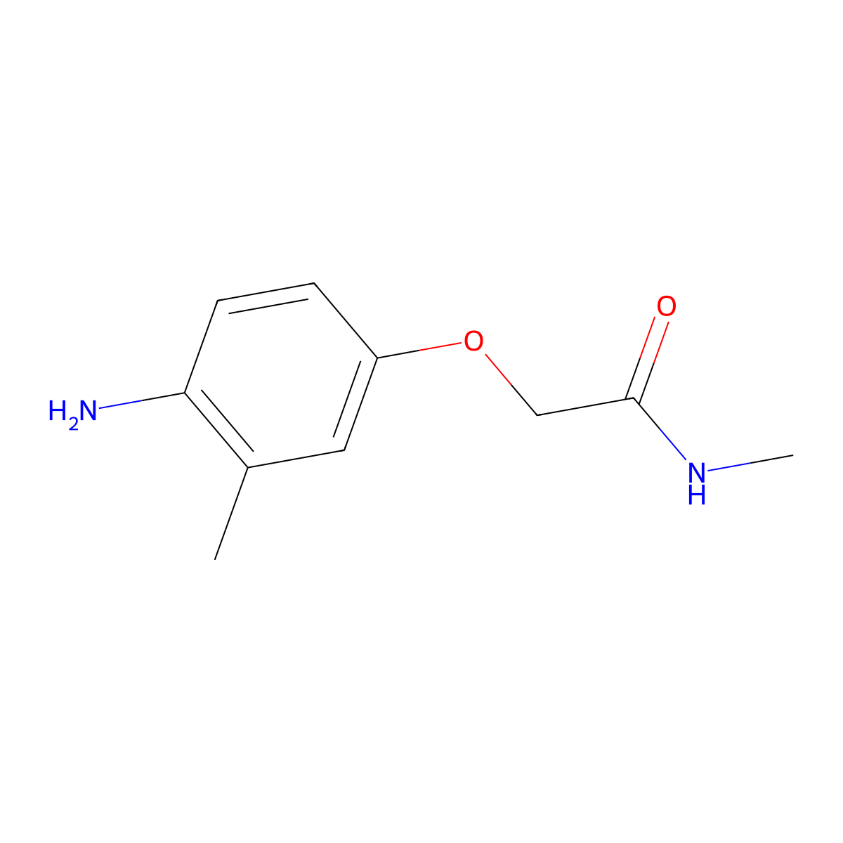 2-(4-amino-3-methylphenoxy)-N-methylacetamide molecular structure, CAS 201853-11-4
