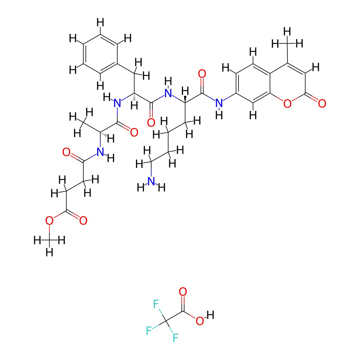 MeOSuc-Ala-Phe-Lys-AMC molecular structure, CAS 201853-92-1