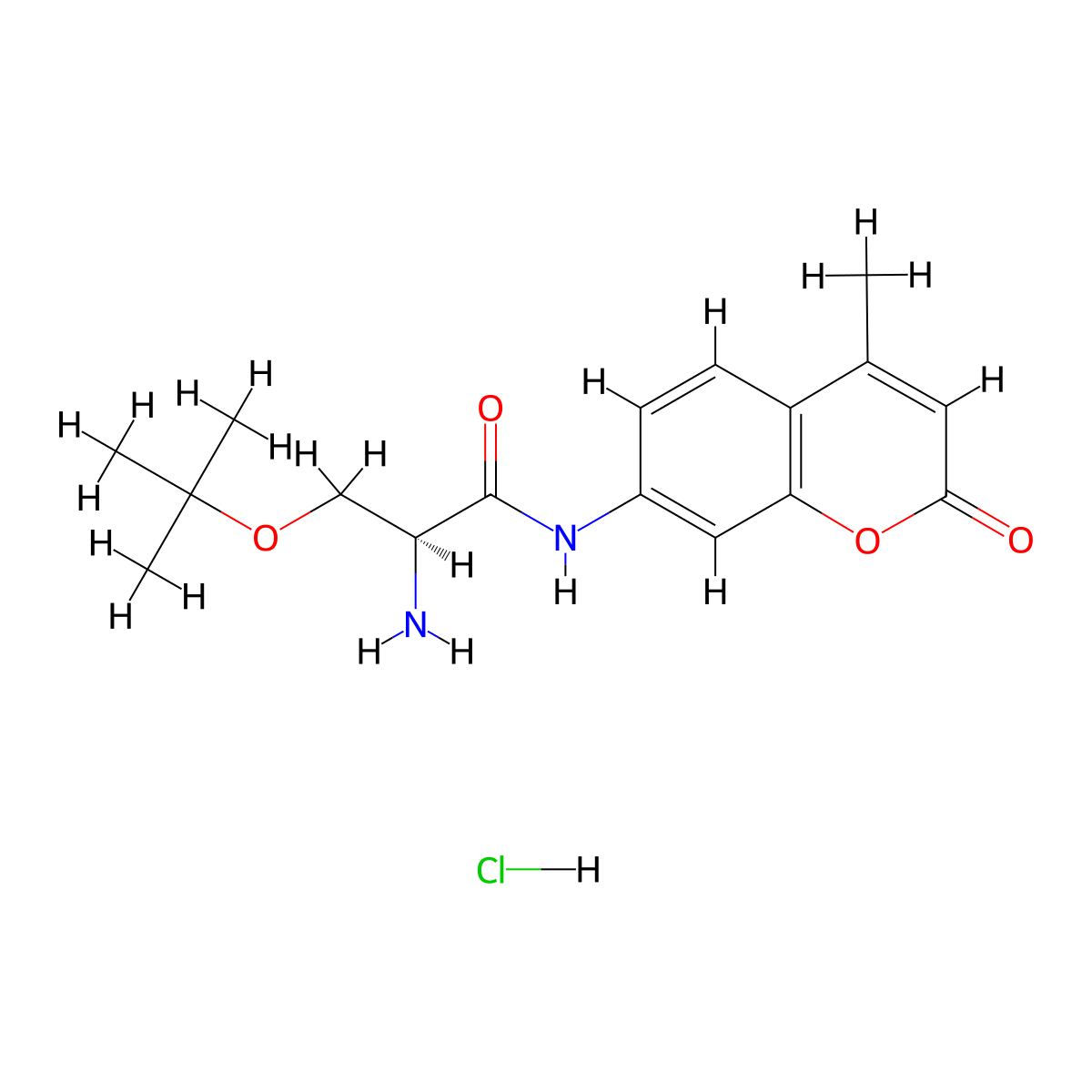 H-Ser(tBu)-AMC HCl molecular structure, CAS 201855-41-6