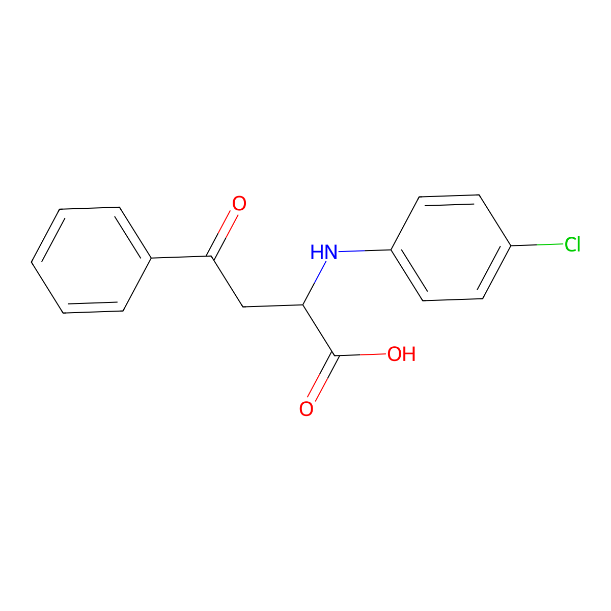 2-(4-Chloroanilino)-4-oxo-4-phenylbutanoic acid molecular structure, CAS 201858-22-2