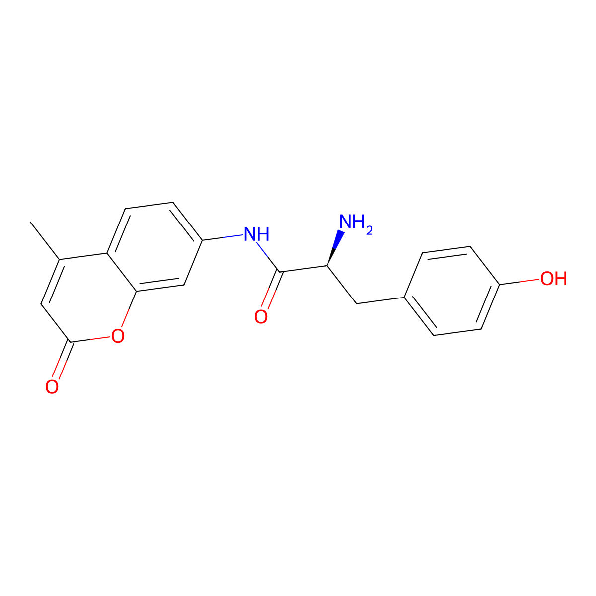 L-Tyrosine 7-amido-4-methylcoumarin molecular structure, CAS 201860-68-6