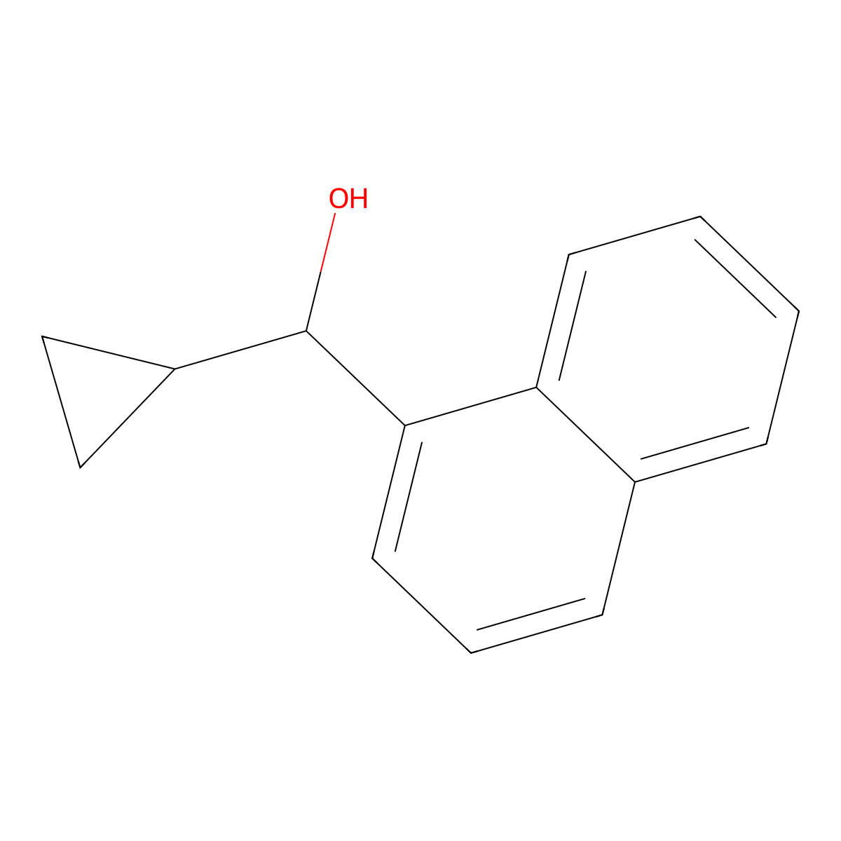 alpha-Cyclopropyl-1-naphthalenemethanol molecular structure, CAS 201861-09-8