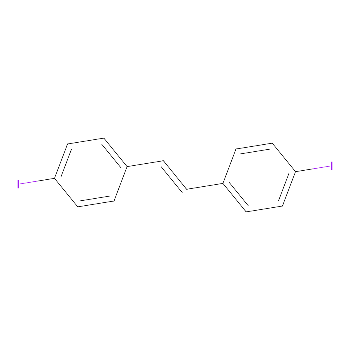 4,4'-Diiodo-trans-stilbene molecular structure, CAS 201861-91-8