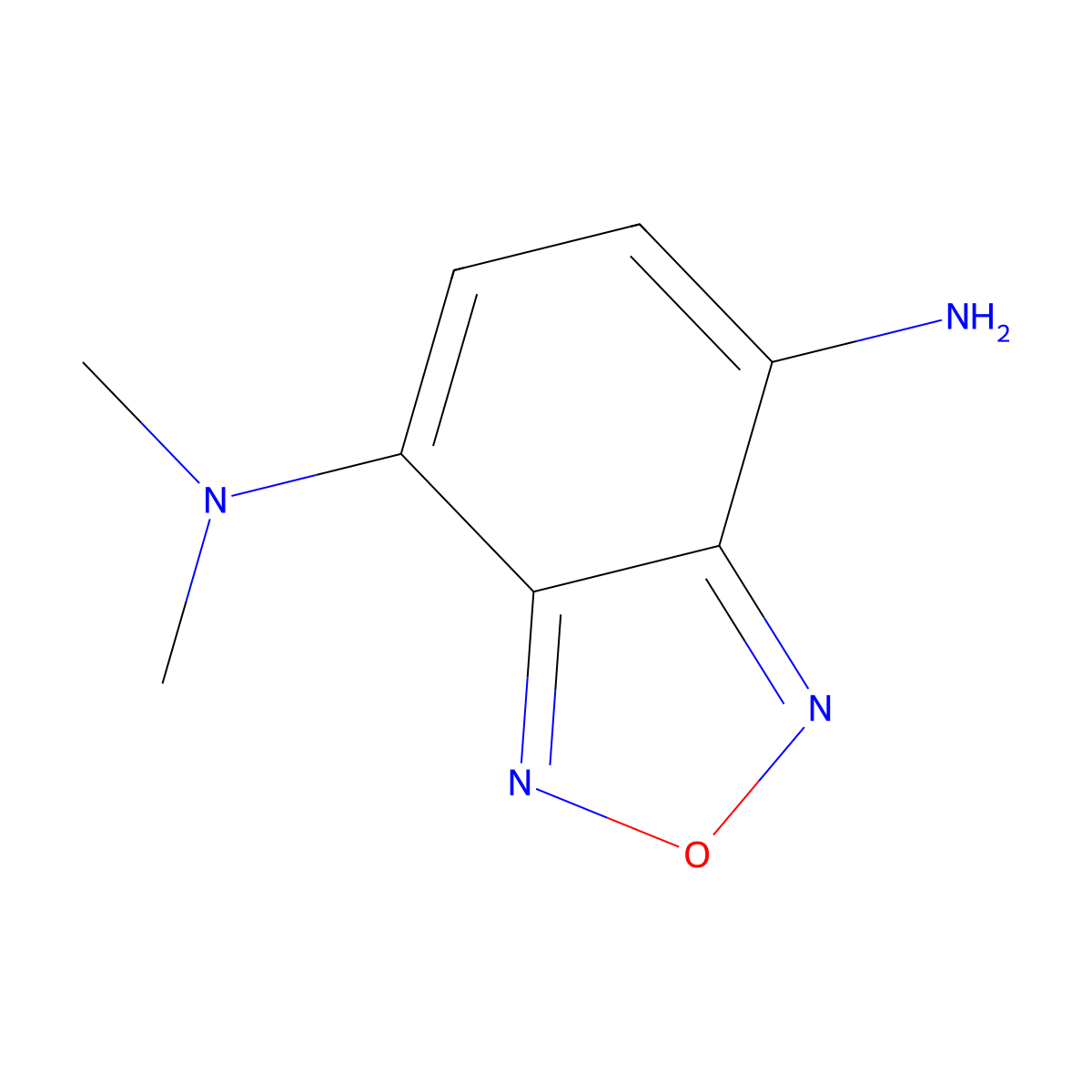 N,N-dimethyl-2,1,3-benzoxadiazole-4,7-diamine molecular structure, CAS 201863-52-7