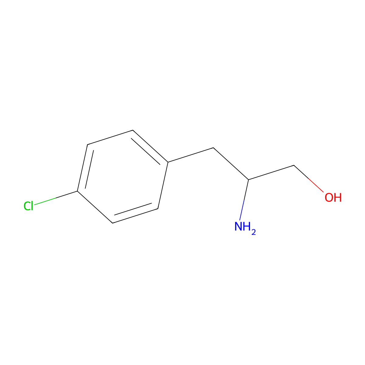 (S)-2-Amino-3-(4-chlorophenyl)propan-1-OL molecular structure, CAS 201864-00-8