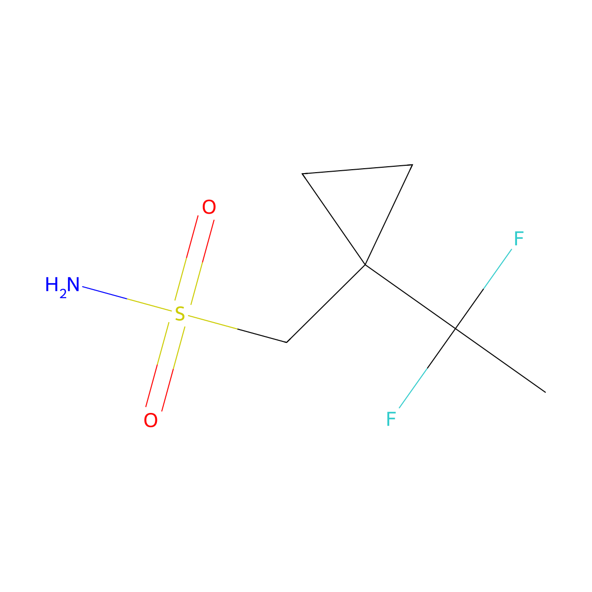 [1-(1,1-Difluoroethyl)cyclopropyl]methanesulfonamide molecular structure, CAS 2018689-36-4