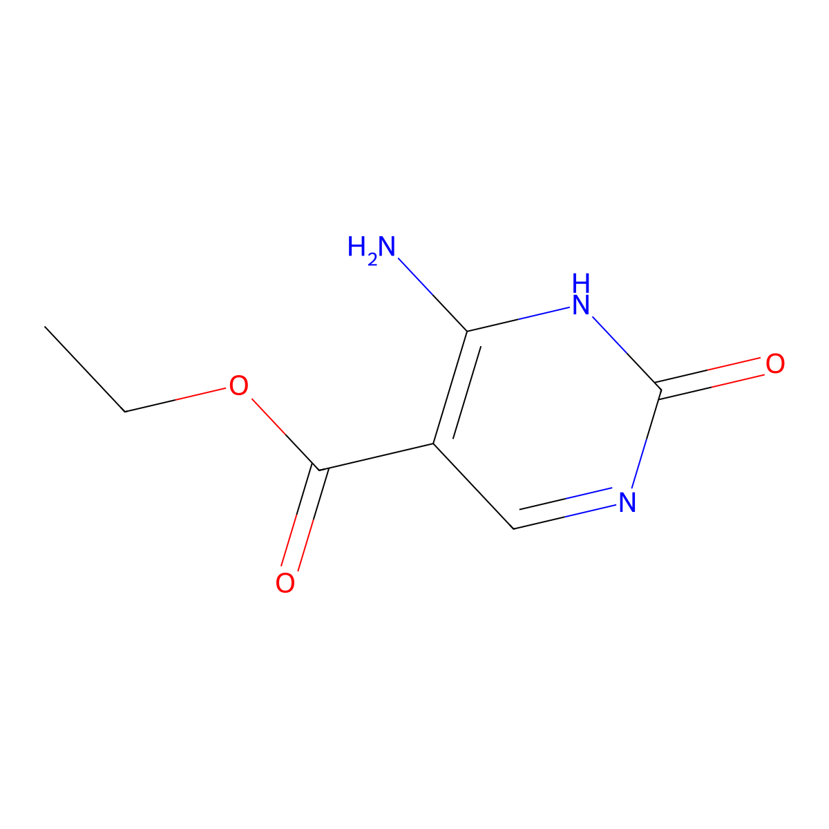 Ethyl 4-amino-2-hydroxypyrimidine-5-carboxylate molecular structure, CAS 20187-46-6