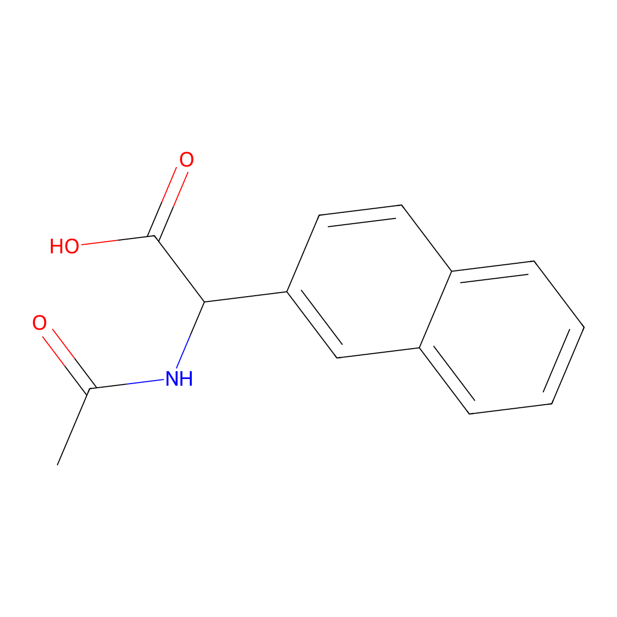 2-Acetamido-2-(naphthalen-2-yl)acetic acid molecular structure, CAS 201870-77-1