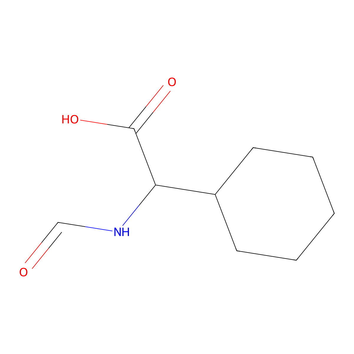 2-Cyclohexyl-2-formamidoacetic acid molecular structure, CAS 201870-81-7