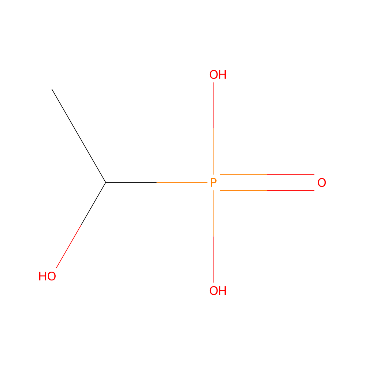 (1-Hydroxyethyl)phosphonic acid molecular structure, CAS 20188-02-7