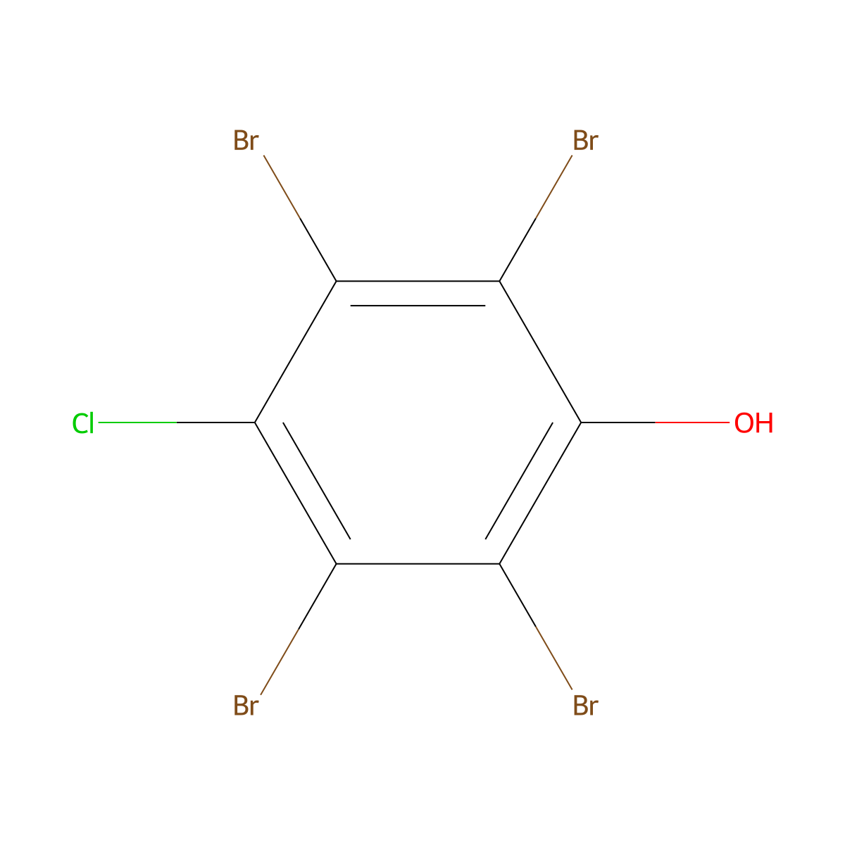 2,3,5,6-Tetrabromo-4-chlorophenol molecular structure, CAS 20188-28-7