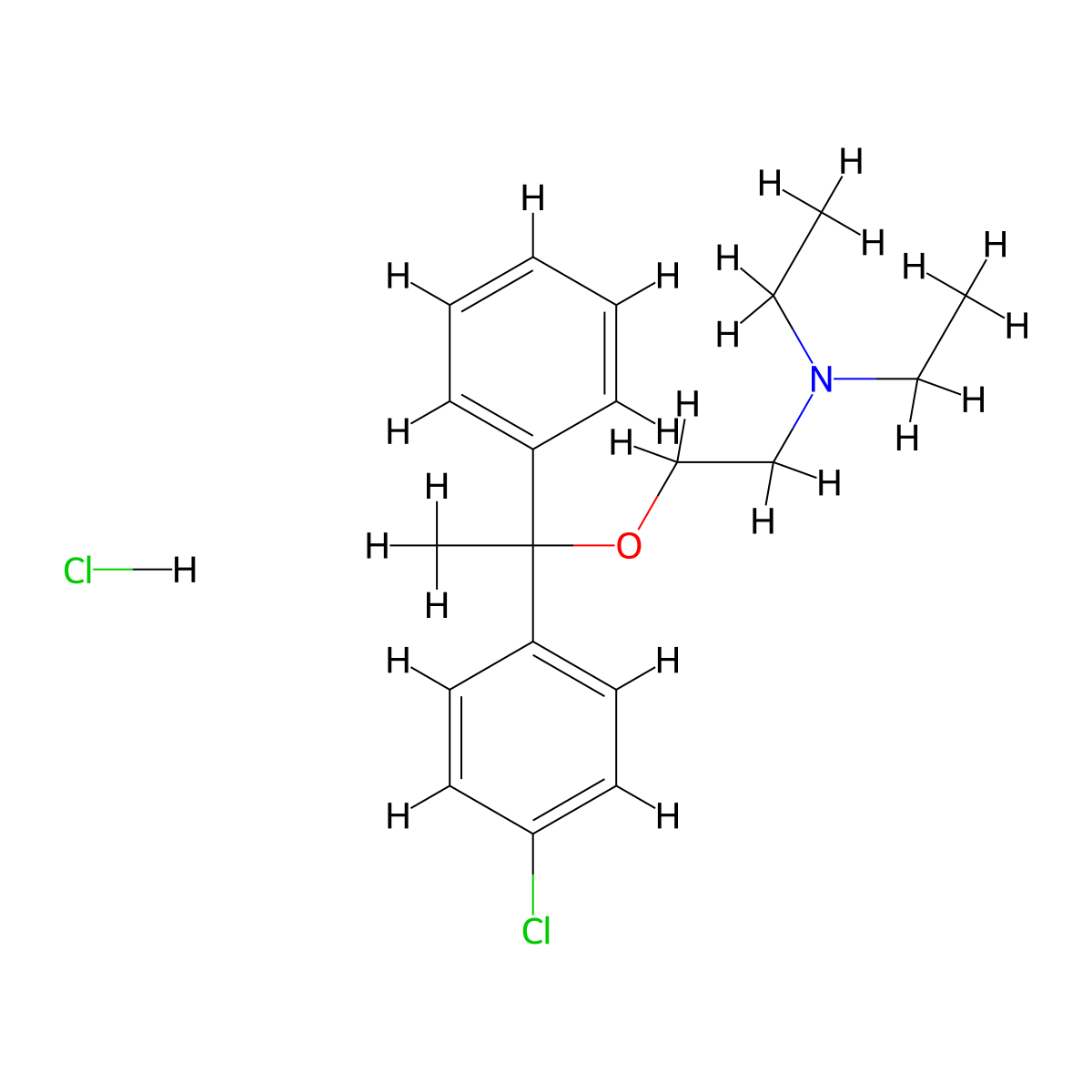 Clofenetamine Hydrochloride molecular structure, CAS 2019-16-1