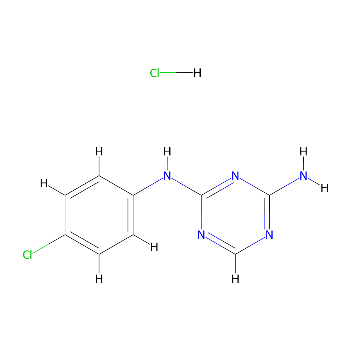 Chlorazanil Hydrochloride molecular structure, CAS 2019-25-2