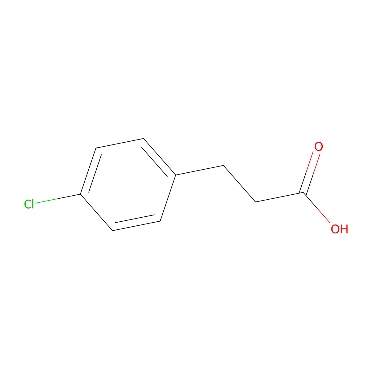 beta-(p-Chlorophenyl)propionic acid molecular structure, CAS 2019-34-3