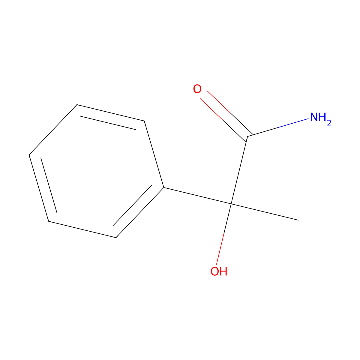 Atrolactamide molecular structure, CAS 2019-68-3