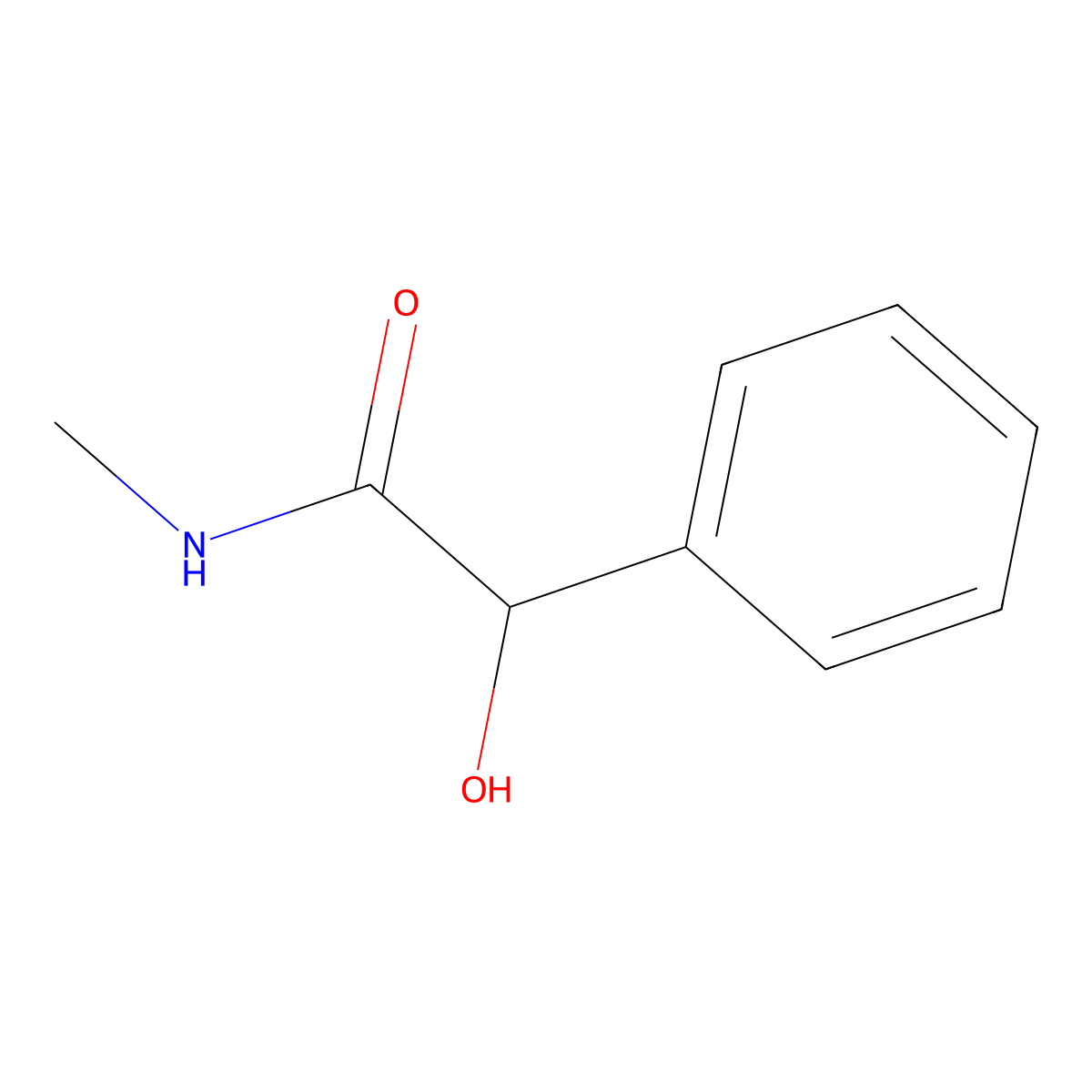 2-hydroxy-N-methyl-2-phenylacetamide molecular structure, CAS 2019-72-9
