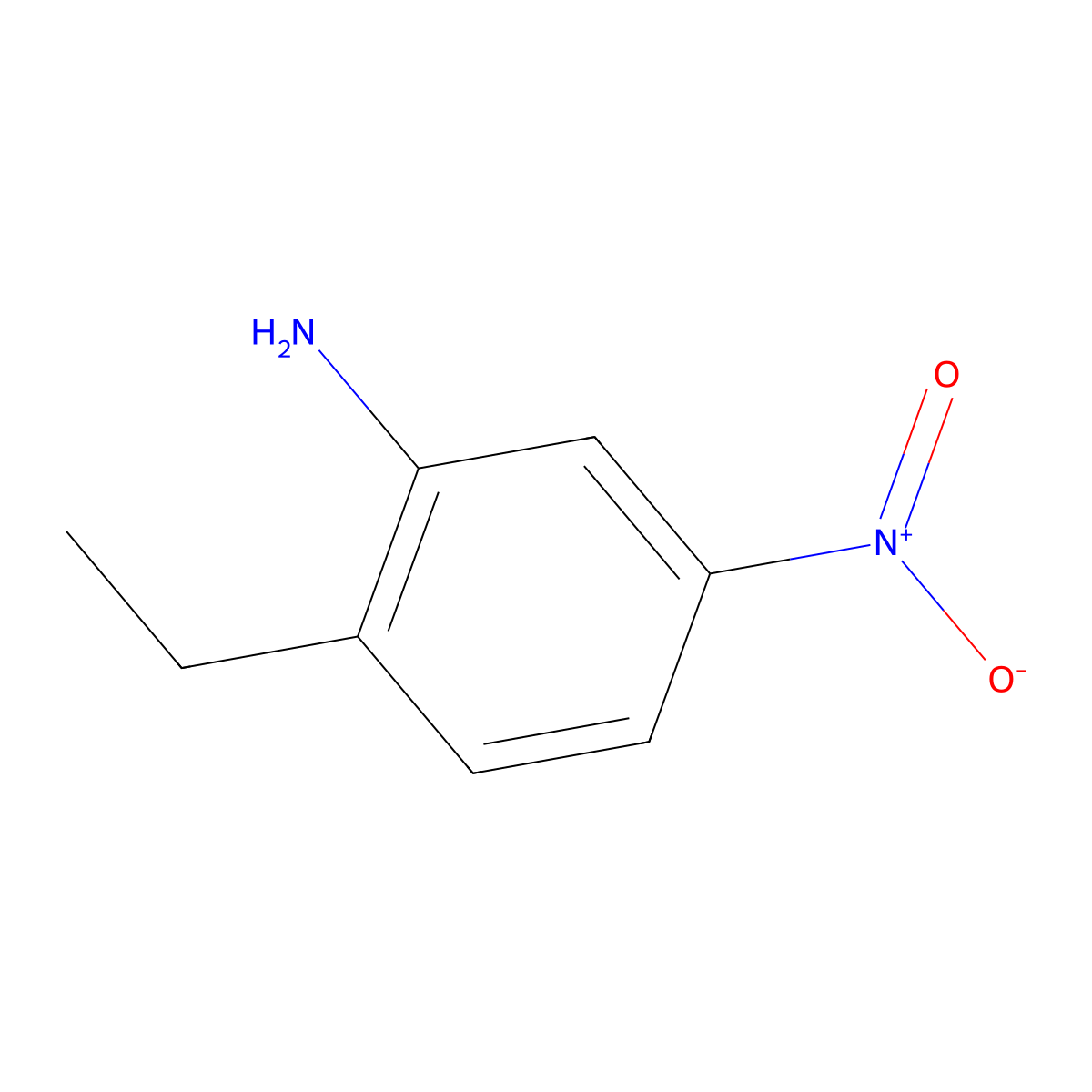 2-Ethyl-5-nitroaniline molecular structure, CAS 20191-74-6