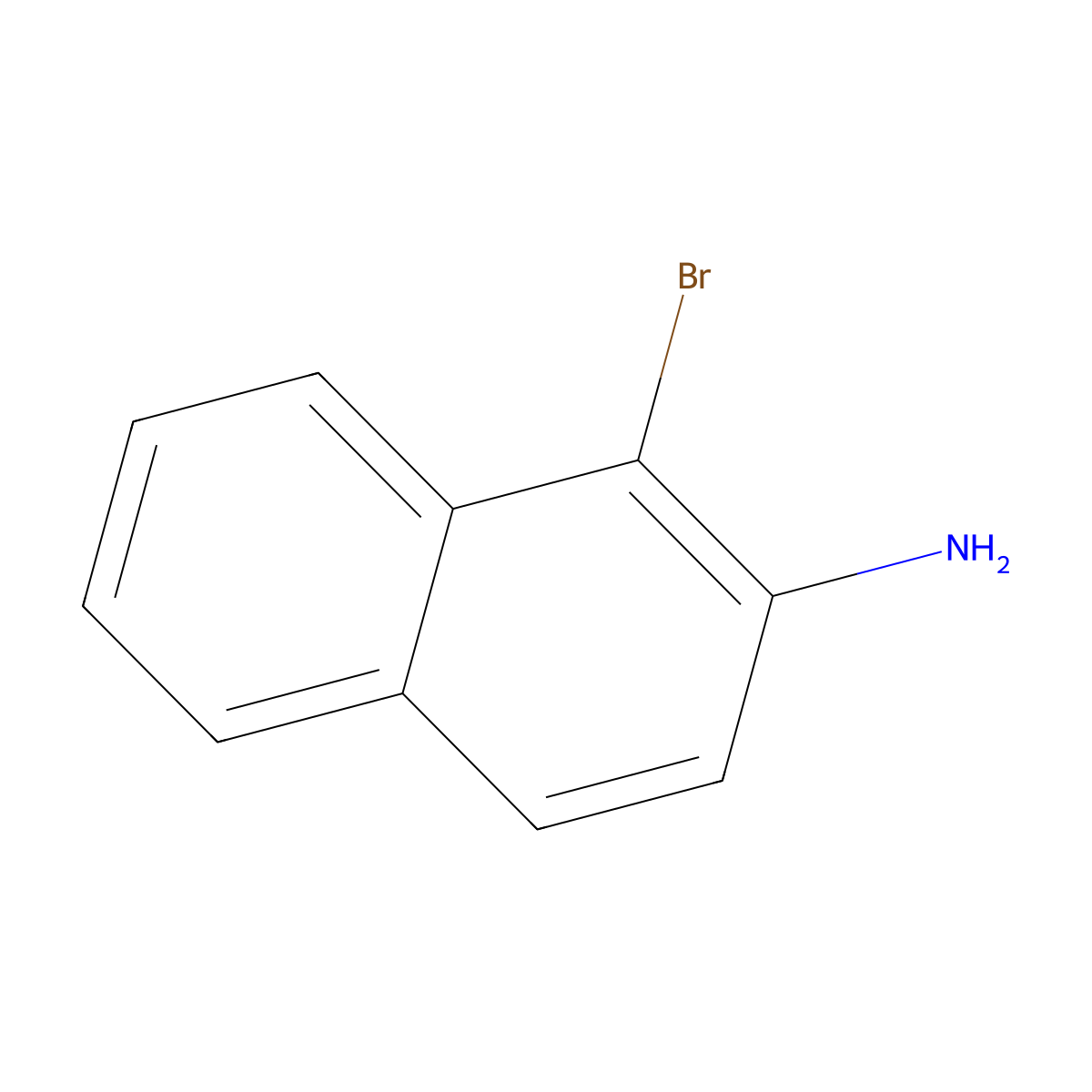 1-Bromonaphthalen-2-amine molecular structure, CAS 20191-75-7