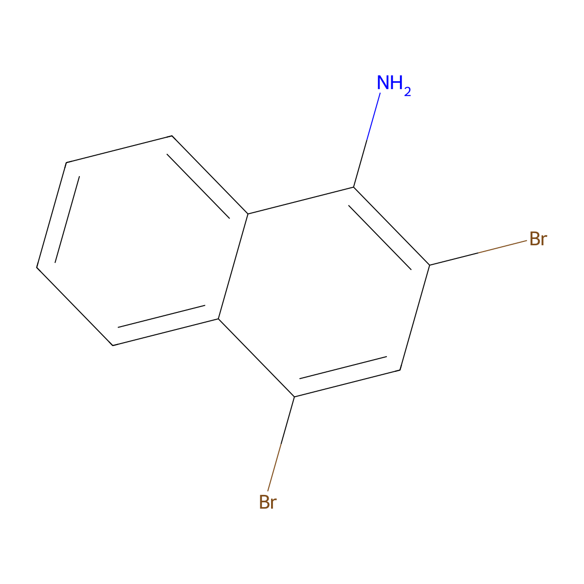 2,4-Dibromo-1-naphthylamine molecular structure, CAS 20191-76-8