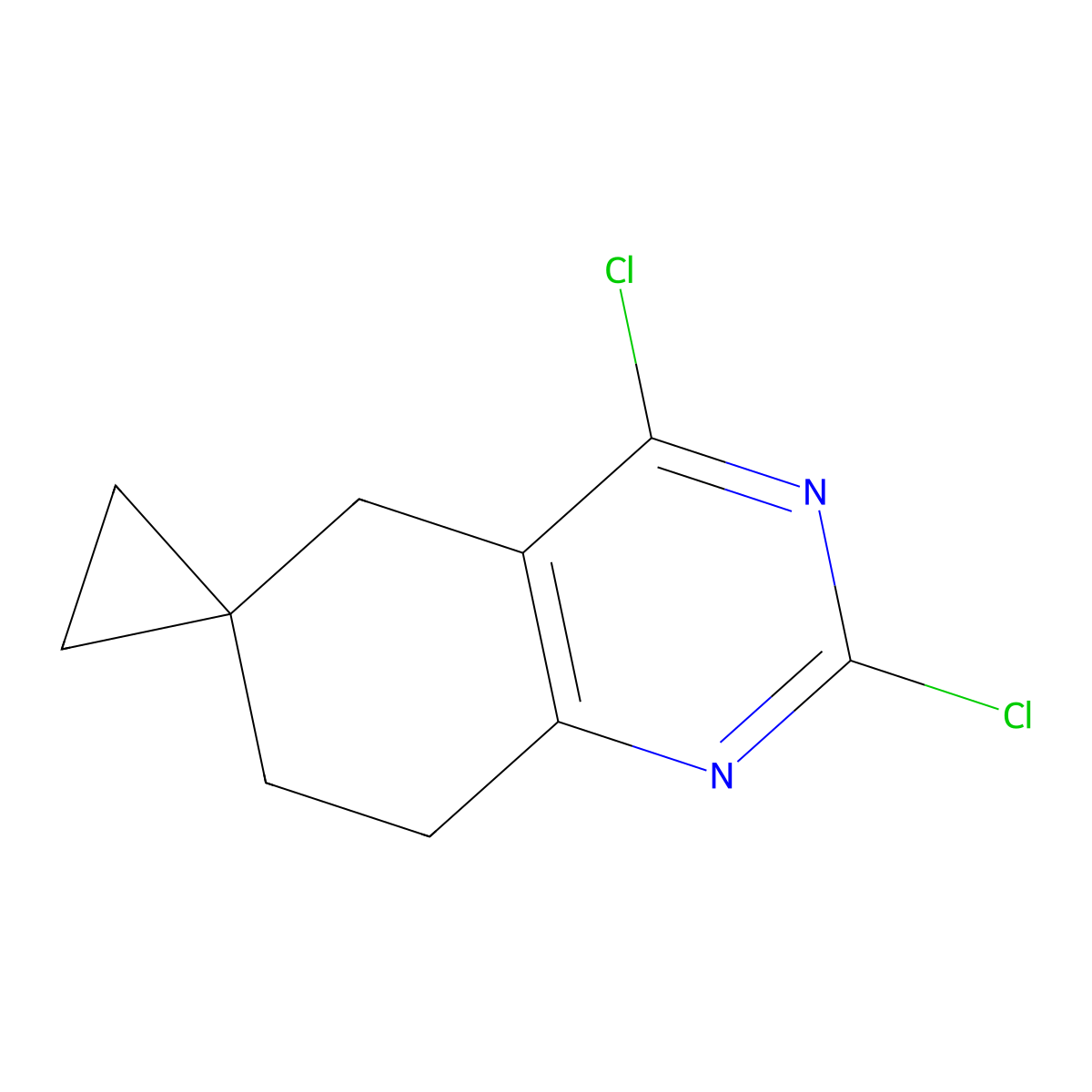 2',4'-dichloro-7',8'-dihydro-5'H-spiro[cyclopropane-1,6'-quinazoline] molecular structure, CAS 2019128-17-5
